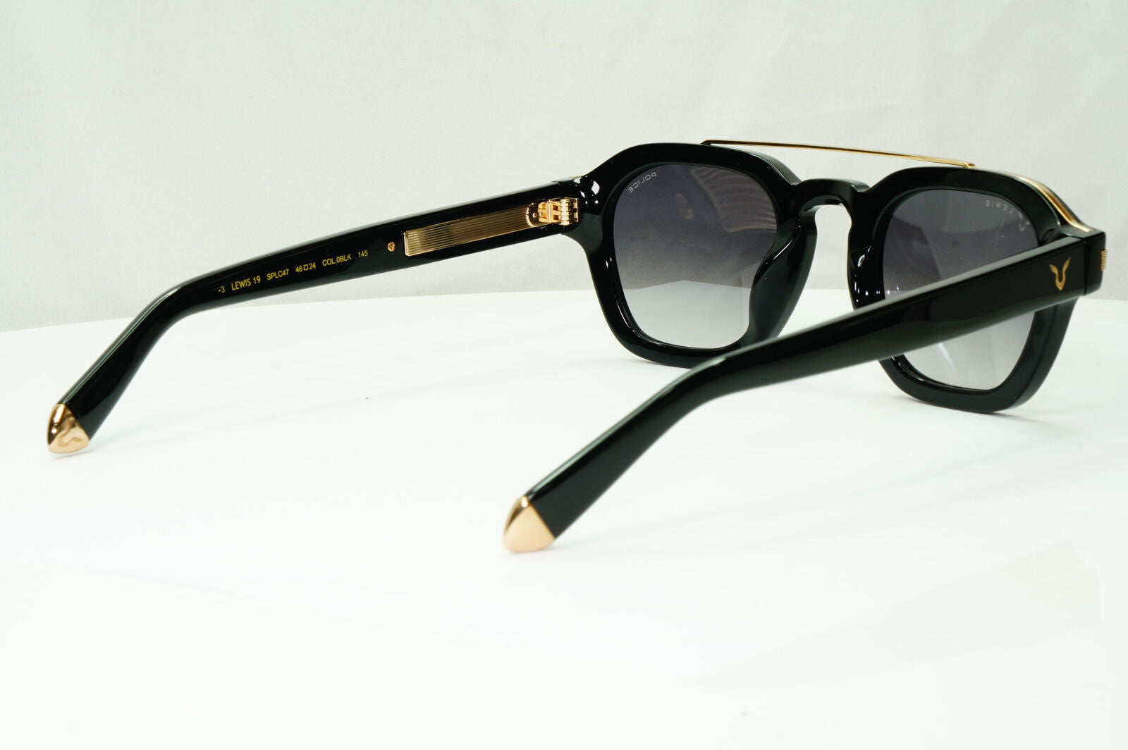 Police Lewis Hamilton F1 Sunglasses Black Smoke Gradient Gold SPL C47 COL 0BLK