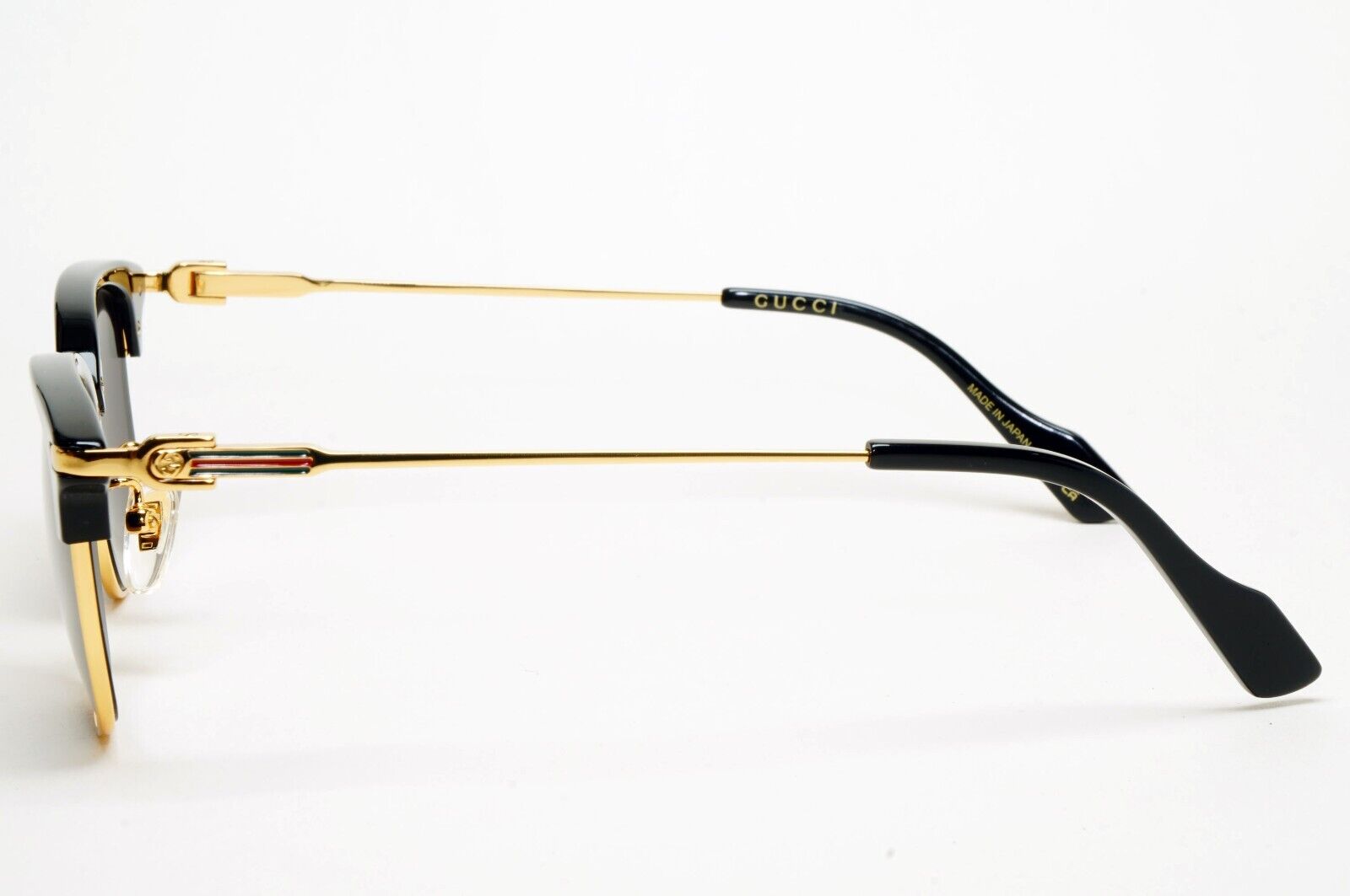 Gucci Sunglasses Titanium Japan Gold Black Square Metal GG1606OK 002 52mm