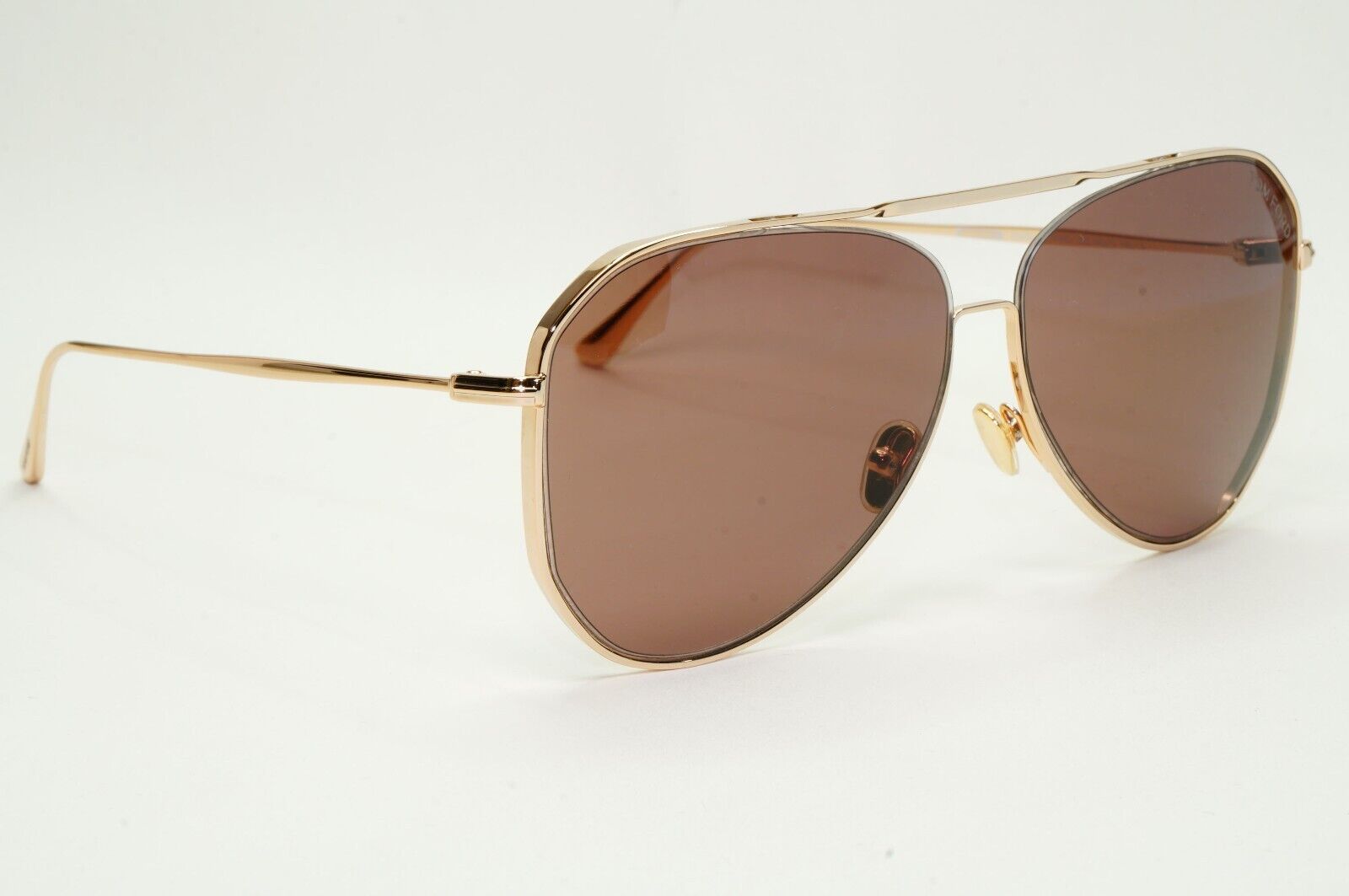 Tom Ford Sunglasses Charles-02 Gold Brown Navigator Pilot FT0853 TF 853 28E 60mm