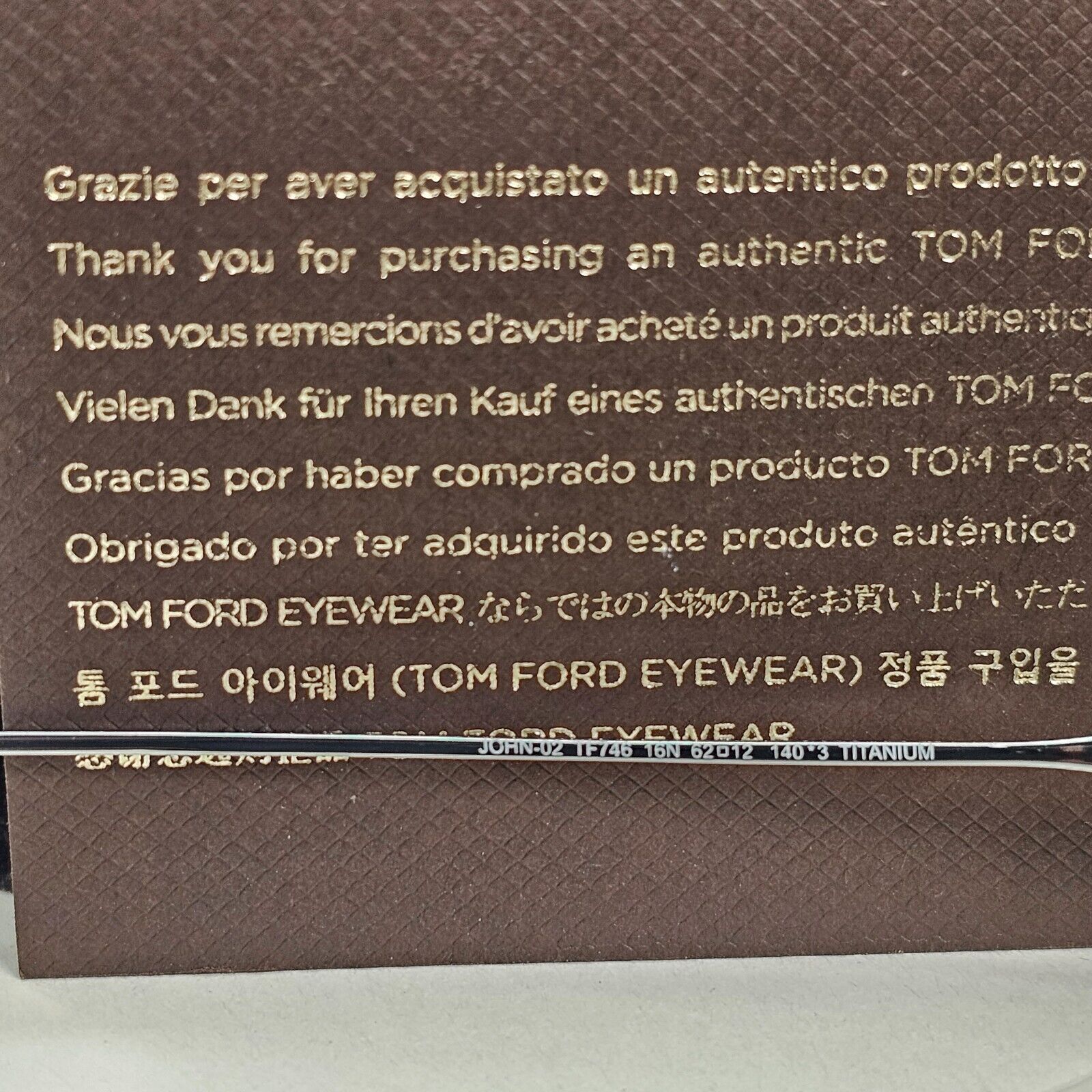 Tom Ford Sunglasses John-02 Titanium Silver Palladium Green FT0746 TF 746 16N