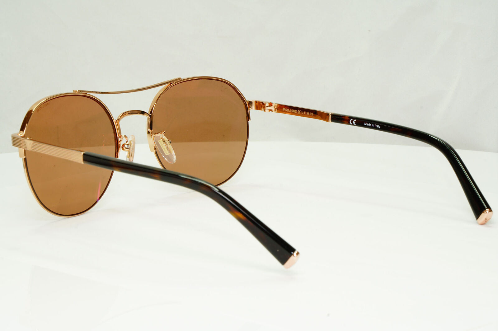 Police Lewis Hamilton F1 Sunglasses Gold Copper Mirror Round SPL A24 COL 8FCC