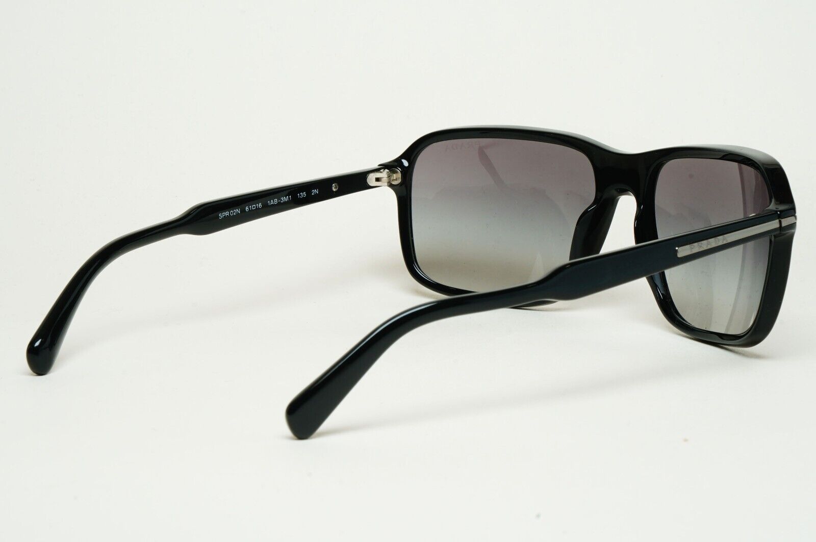 Prada Sunglasses 2011 Vintage Black Navigator Grey PR02NS SPR 02N 1AB-3M1 060125