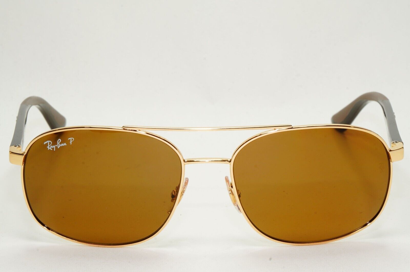 Ray-Ban Sunglasses 2018 Polarized Gold Brown Pilot Navigator RB 3593 001/83 58mm