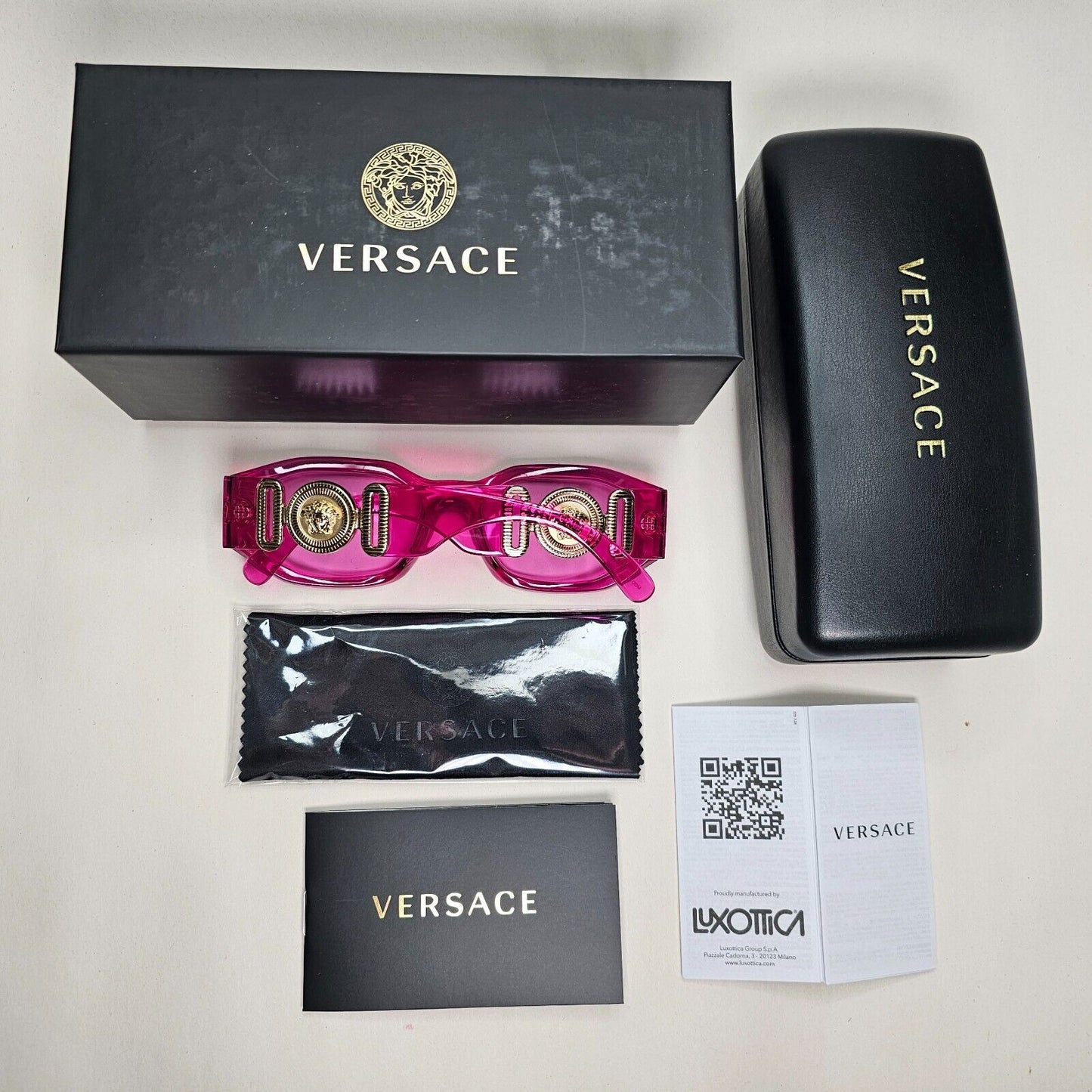 Versace Sunglasses Biggie Medusa Fuchsia Transparent Pink MOD VE 4361 5334/5