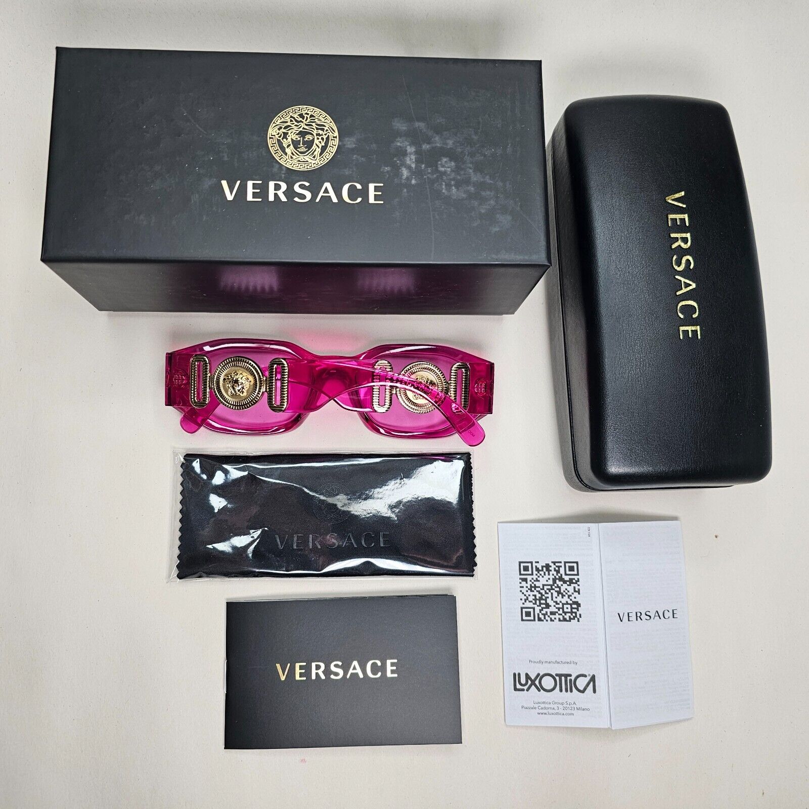 Versace Sunglasses Biggie Medusa Fuchsia Transparent Pink MOD VE 4361 5334/5