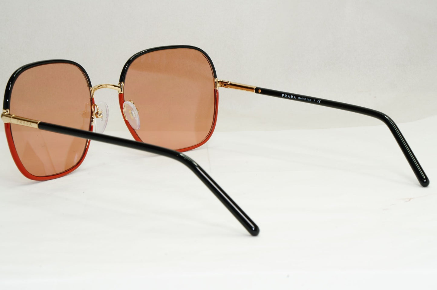Prada Sunglasses Black Gold Brown Square PR67XS SPR 67X 01H-1P1 58mm
