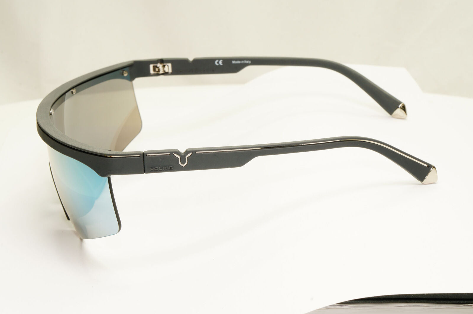 Police Lewis Hamilton F1 Sunglasses Black Silver Mirror Shield SPL A28 COL9U5X