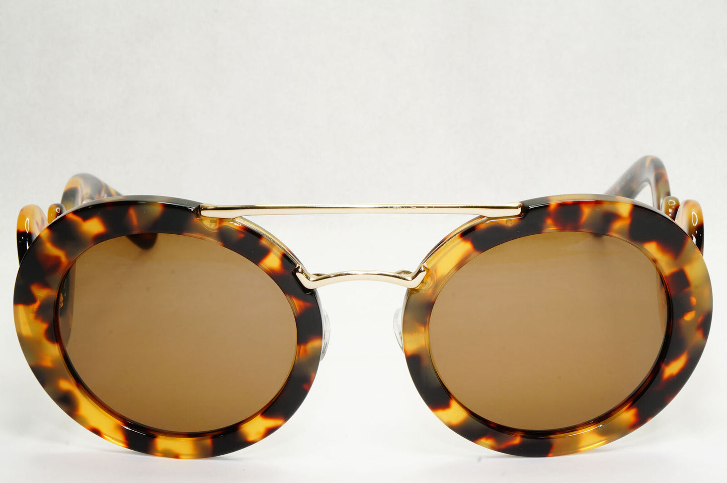 Prada Sunglasses Baroque Swirl Bridge Round Brown PR13SS SPR 13S 7S0-0A7 191223