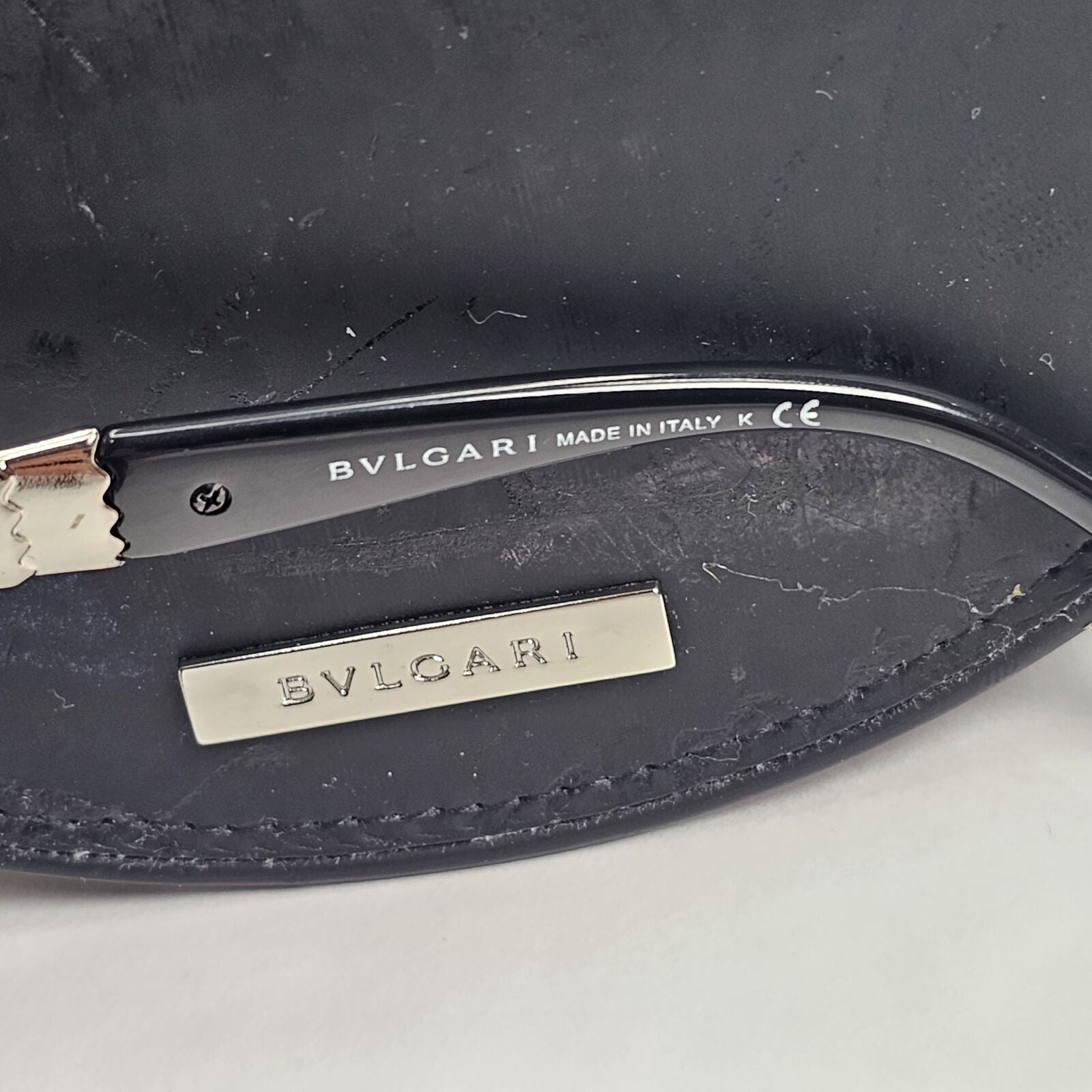 Bvlgari Sunglasses 2011 Vintage Black Silver Scales Square 8104 901/8G 060324