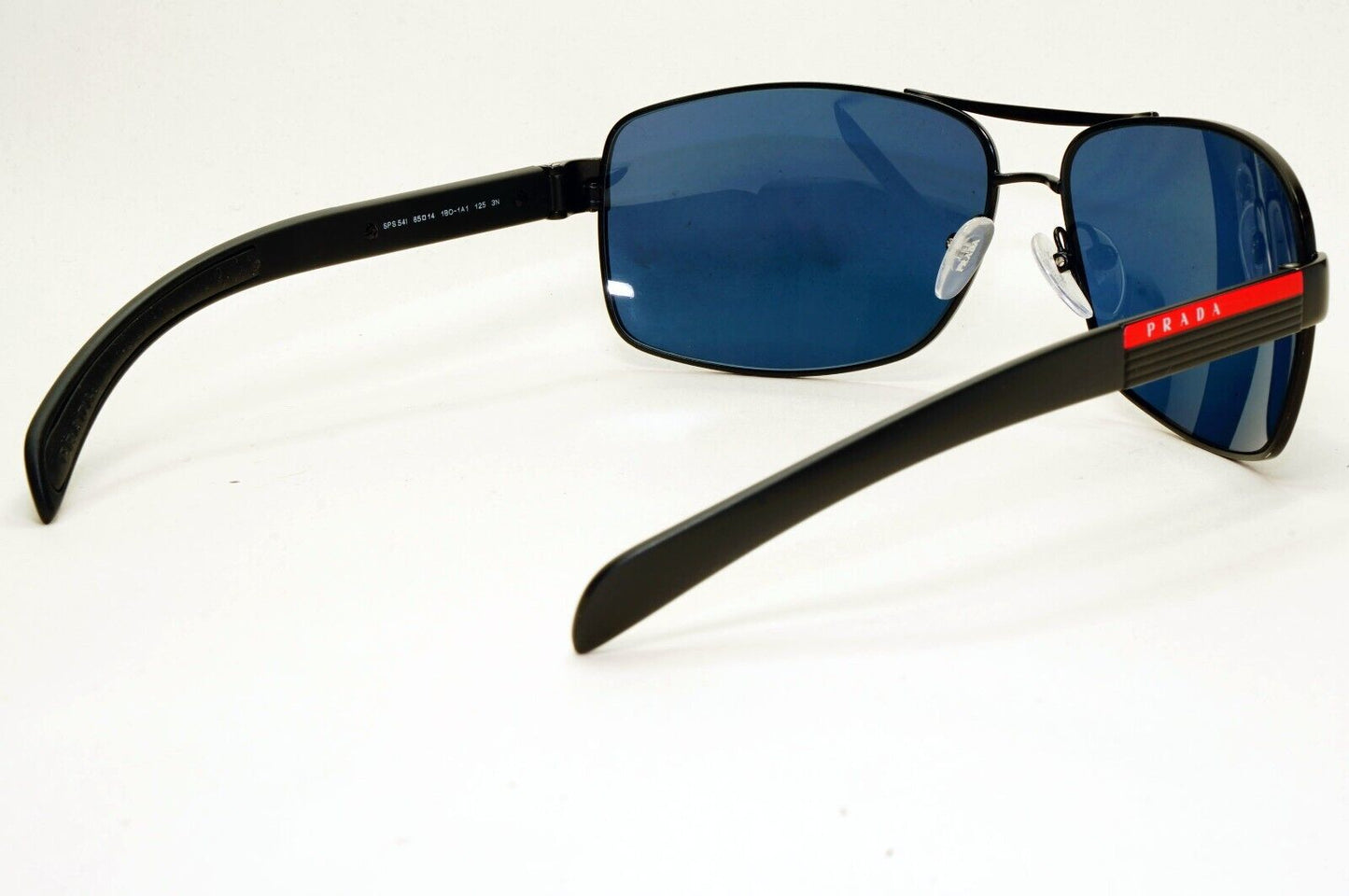 Prada Sunglasses Black Matte Blue Wrap Navigator PS54IS SPS 54I 1BO-1A1 210924
