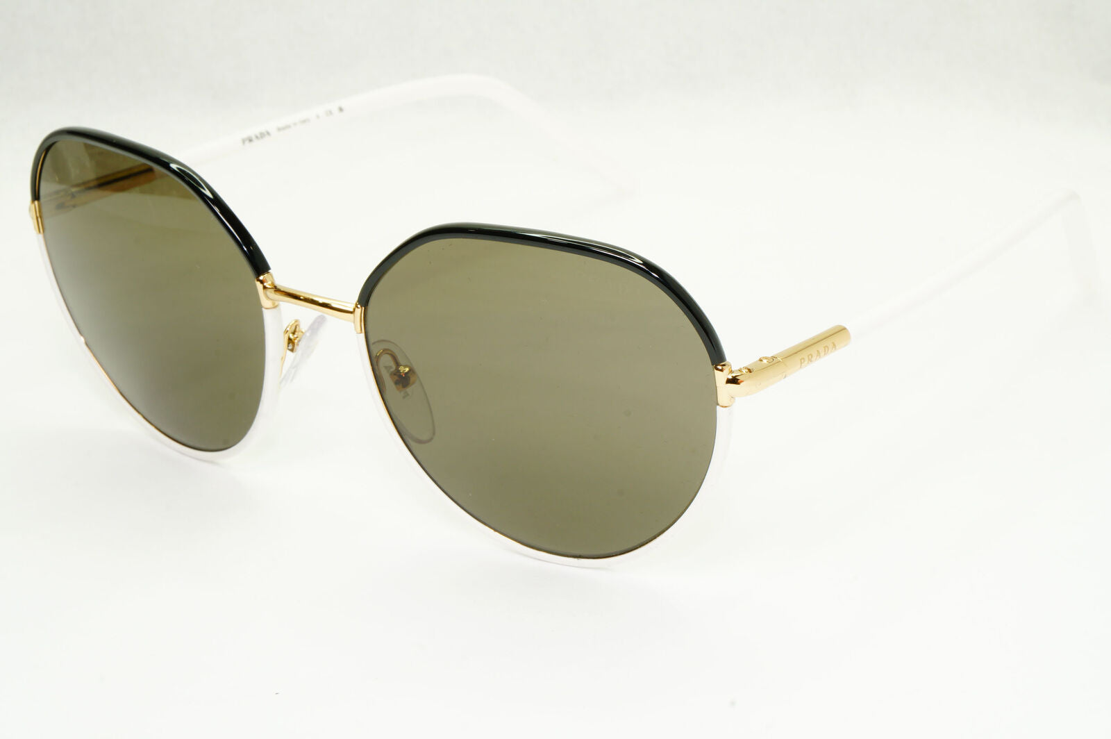 Prada Sunglasses Brown Gold Black White Round PR65XS SPR 65X YC4-5G1