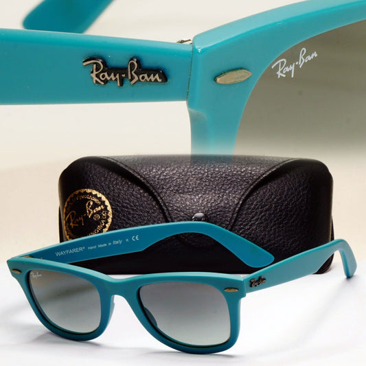 Ray-Ban Sunglasses 2012 Wayfarer Matte Turquiose Grey RB 2140 884/71 50mm 151024