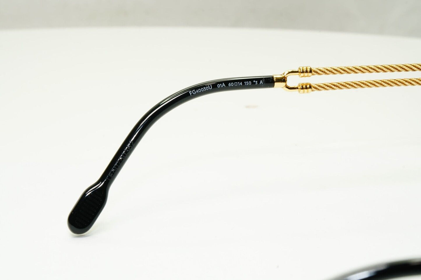 Fred Sunglasses Pilot Gold Black Cable Twist Metal FG40030U 01A Force 10 [A]