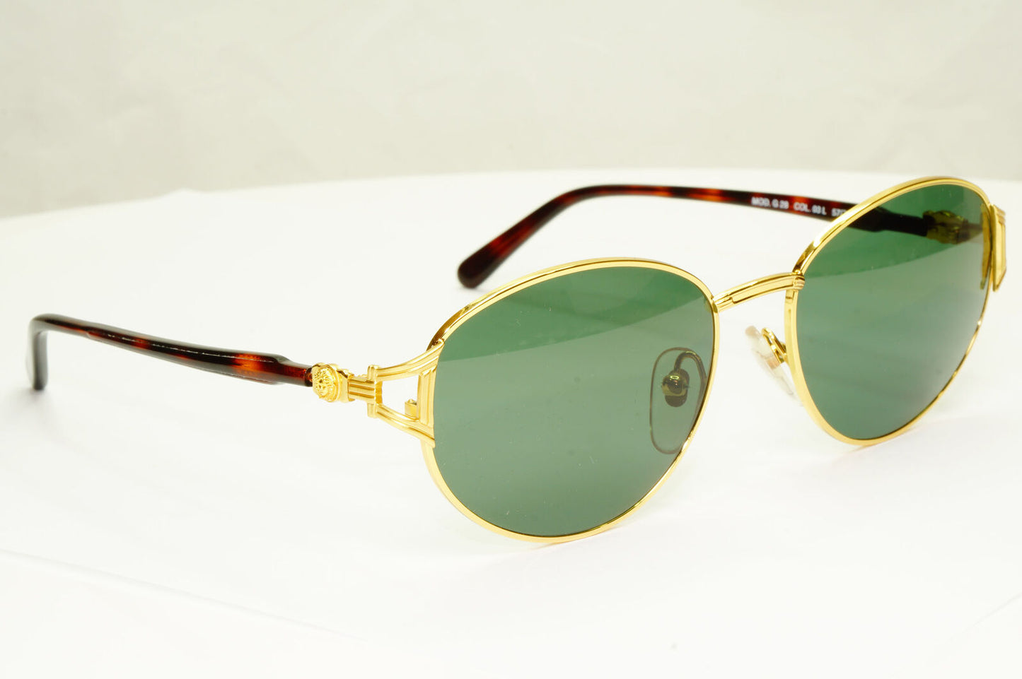 Gianni Versace 1995 Vintage Gold Medusa Green Brown Sunglasses MOD G28 COL 03L