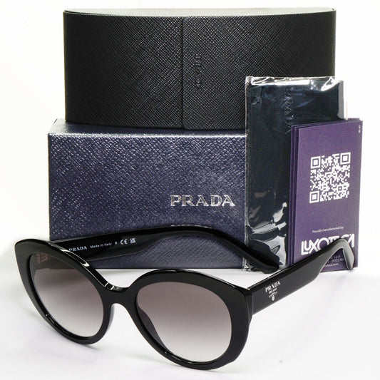 Prada Sunglasses Black Gradient Smoke Grey Milano PR01YS SPR 01Y 1AB-0A7