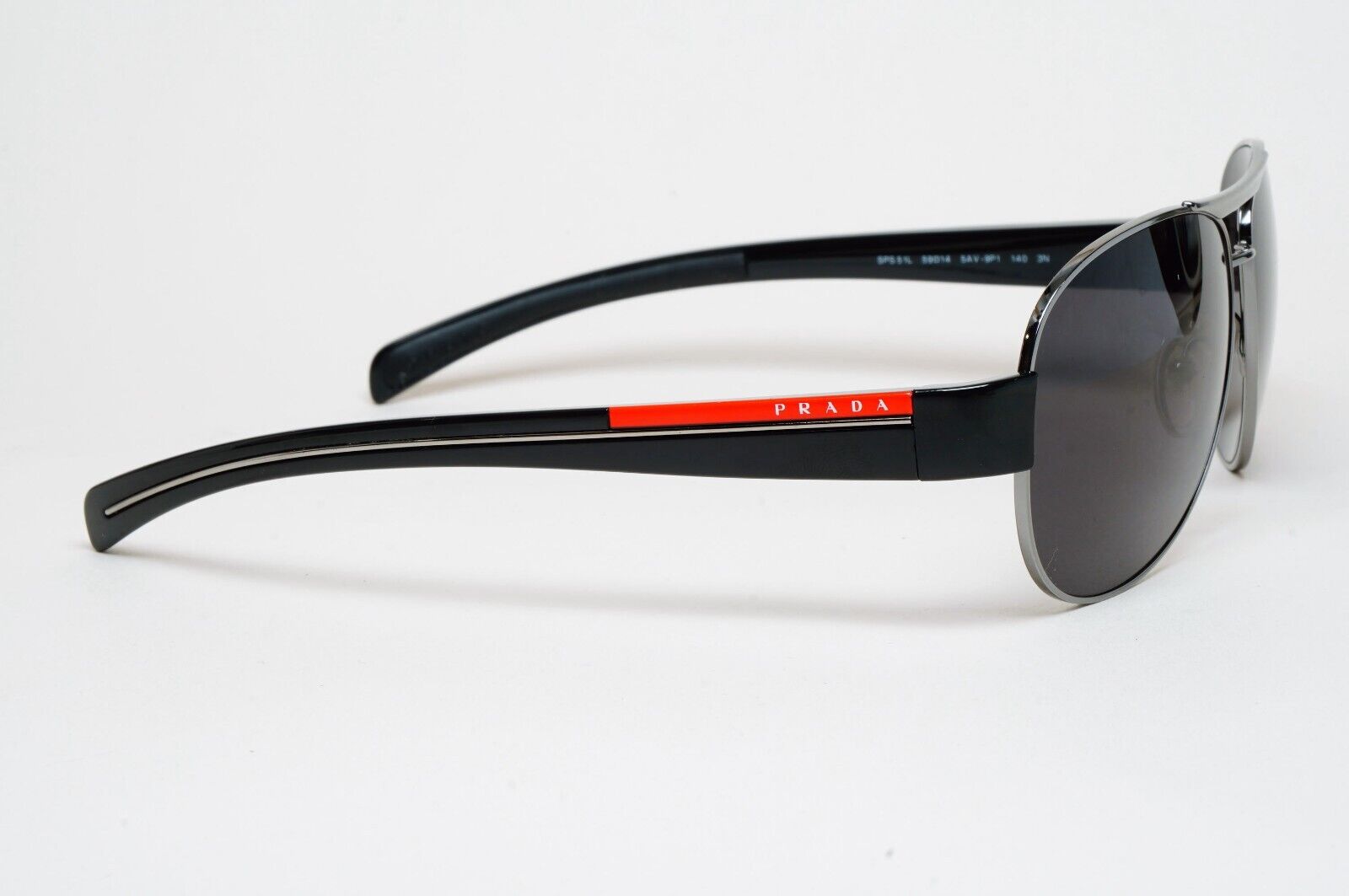 Prada Sunglasses 2010 Vintage Black Gunmetal Pilot PS51LS SPR 51L 5AV-9P1 100225