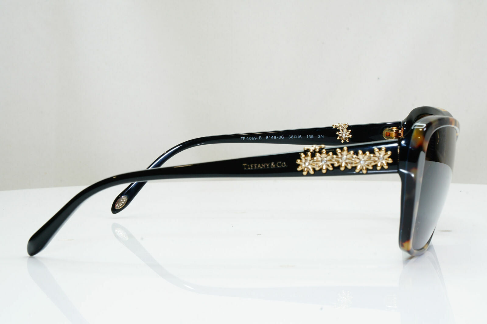 Authentic TIFFANY & CO Diamante Sunglasses GOLD FLOWERS TF 4069 8149/3G 26745