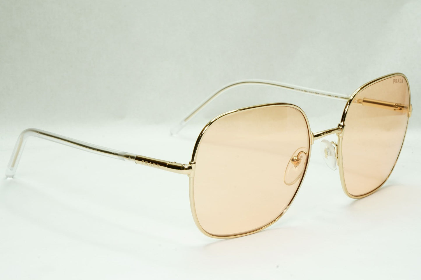 Prada Sunglasses Photochromic Gold Yellow Orange Square PR67XS SPR 67X ZVN-09D