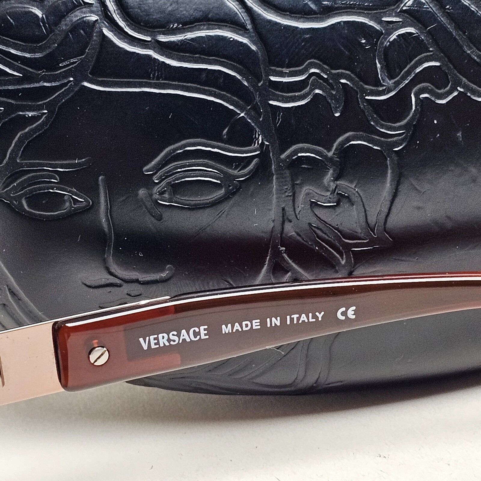 Versace Sunglasses 2005 Vintage Brown Square Navigator MOD 2041 1013/13 050225