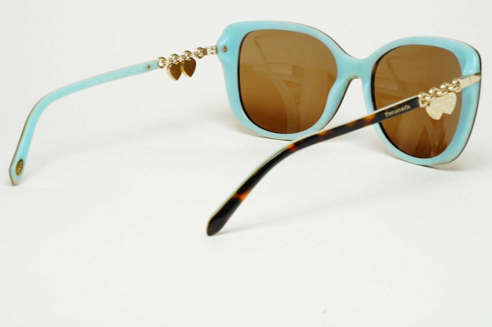 Tiffany & Co Sunglasses 2016 Gold Hearts Chain Brown TF 4129 8134/3B 170125