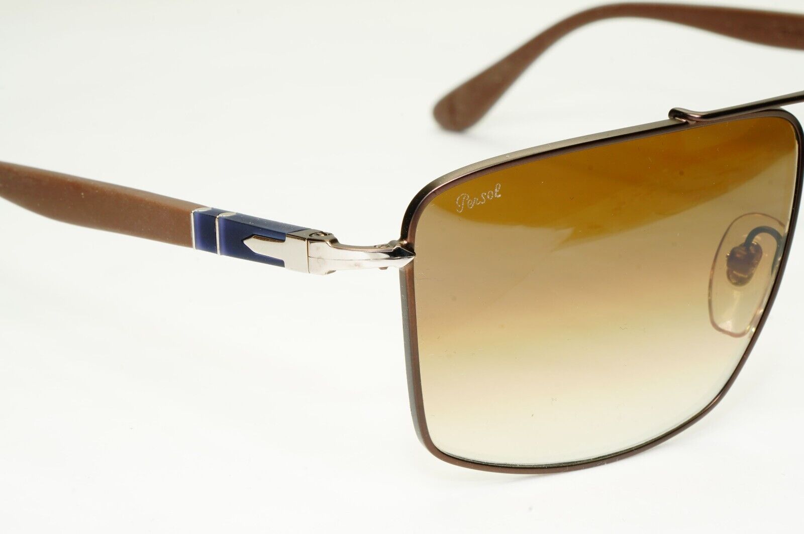 Persol Sunglasses 2013 Navigator Brown Gradient Metal Pilot 2430-S 1020/51 58mm