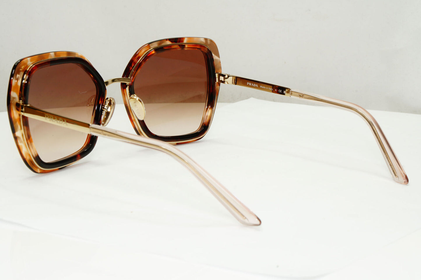 Prada Sunglasses Brown Caramel Tortoise Gold Gradient PR53YS SPR 53Y 04Y-0A6