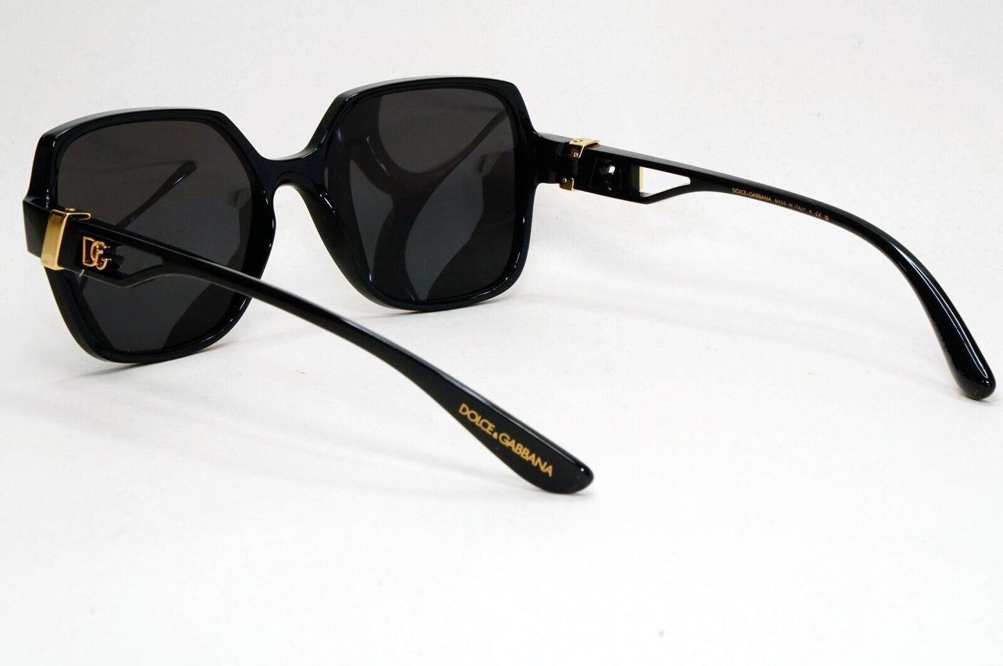 Dolce & Gabbana Black Gold Square Glossy Womens Sunglasses DG 5065 501 55mm