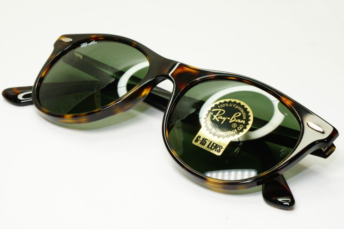 Ray-Ban Sunglasses Wayfarer II Brown Tortoiseshell G15 Green RB 2185 902/31 52mm