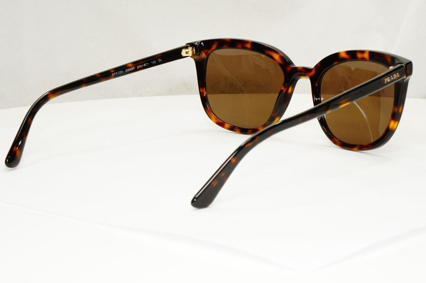 Prada Sunglasses Brown Tortoiseshell Square PR03XS SPR 03X 2AU-8C1 53mm