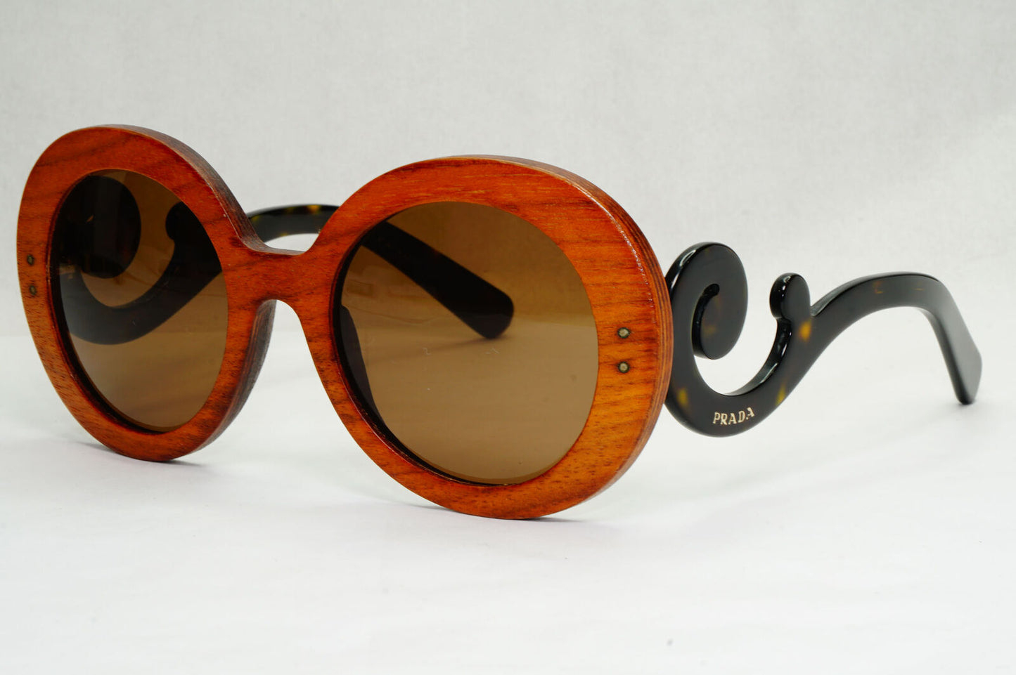 Prada Sunglasses Wood Swirl Raw Edition Brown PR27RS SPR 27R IAM-6S1 120124