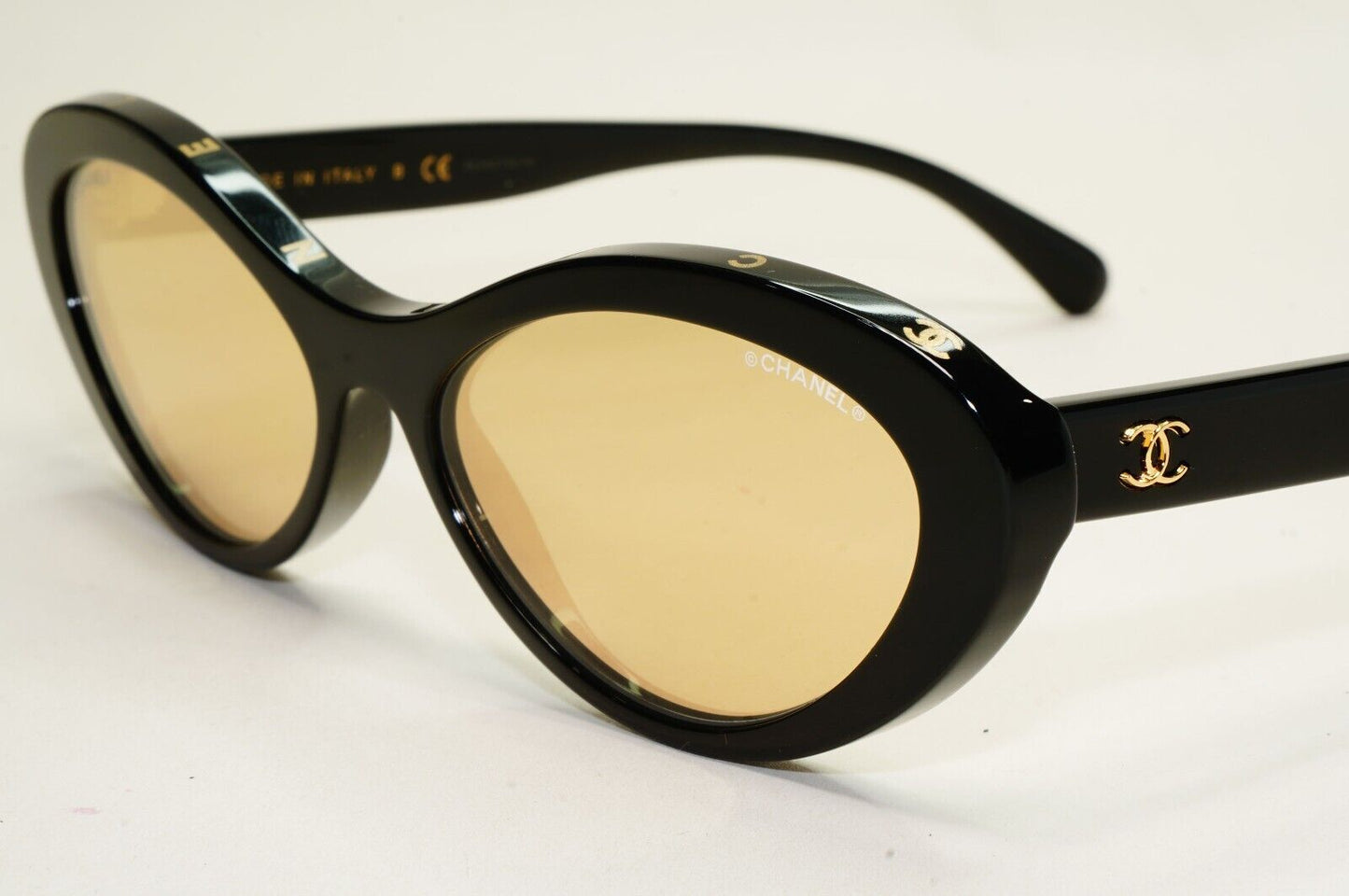 Chanel Sunglasses Letters Black Glossy Gold Mirror 5416 c.622/T6 57mm