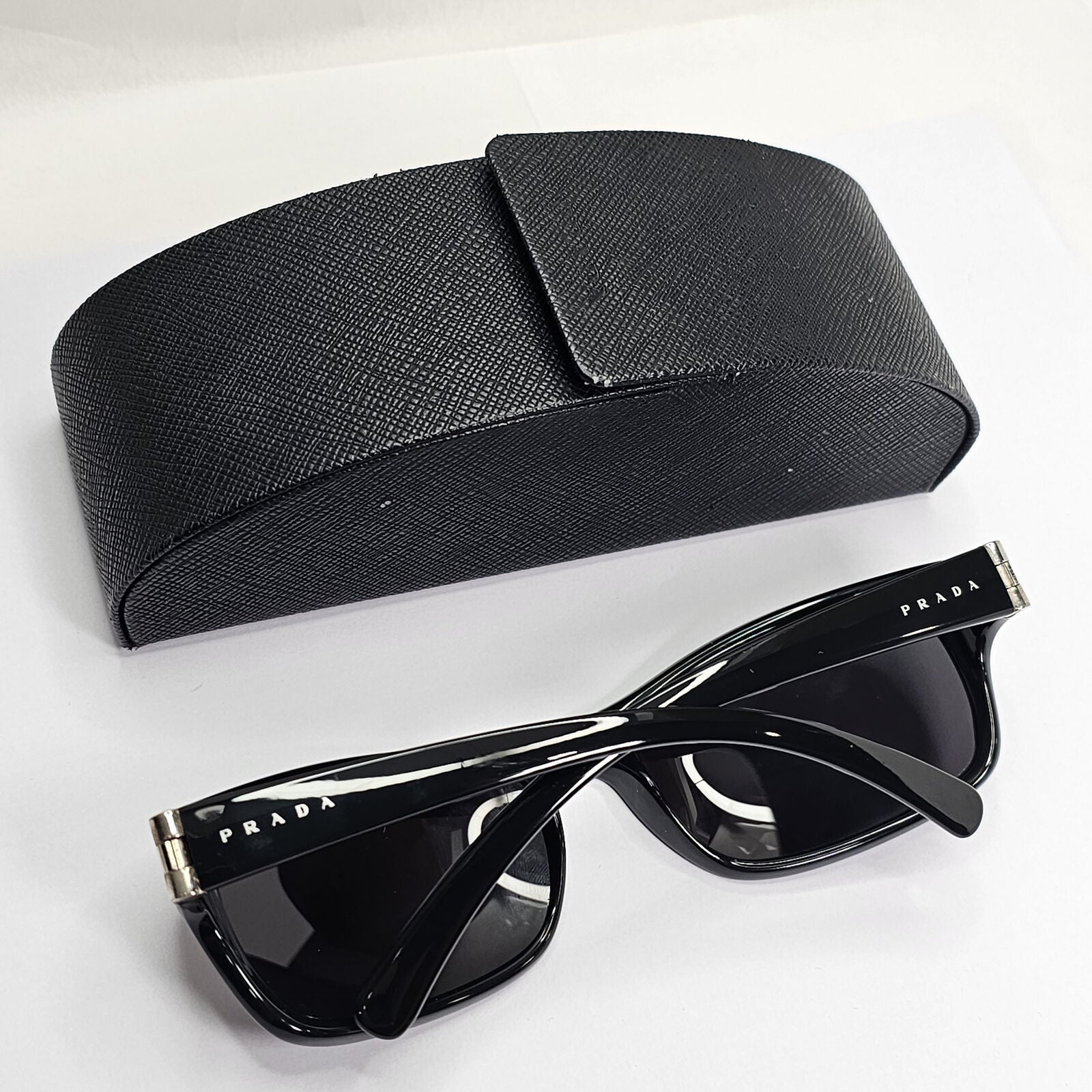 Prada Sunglasses 2005 Vintage Black Square Glossy PR11FS SPR 11F 1AB-1A1 190224