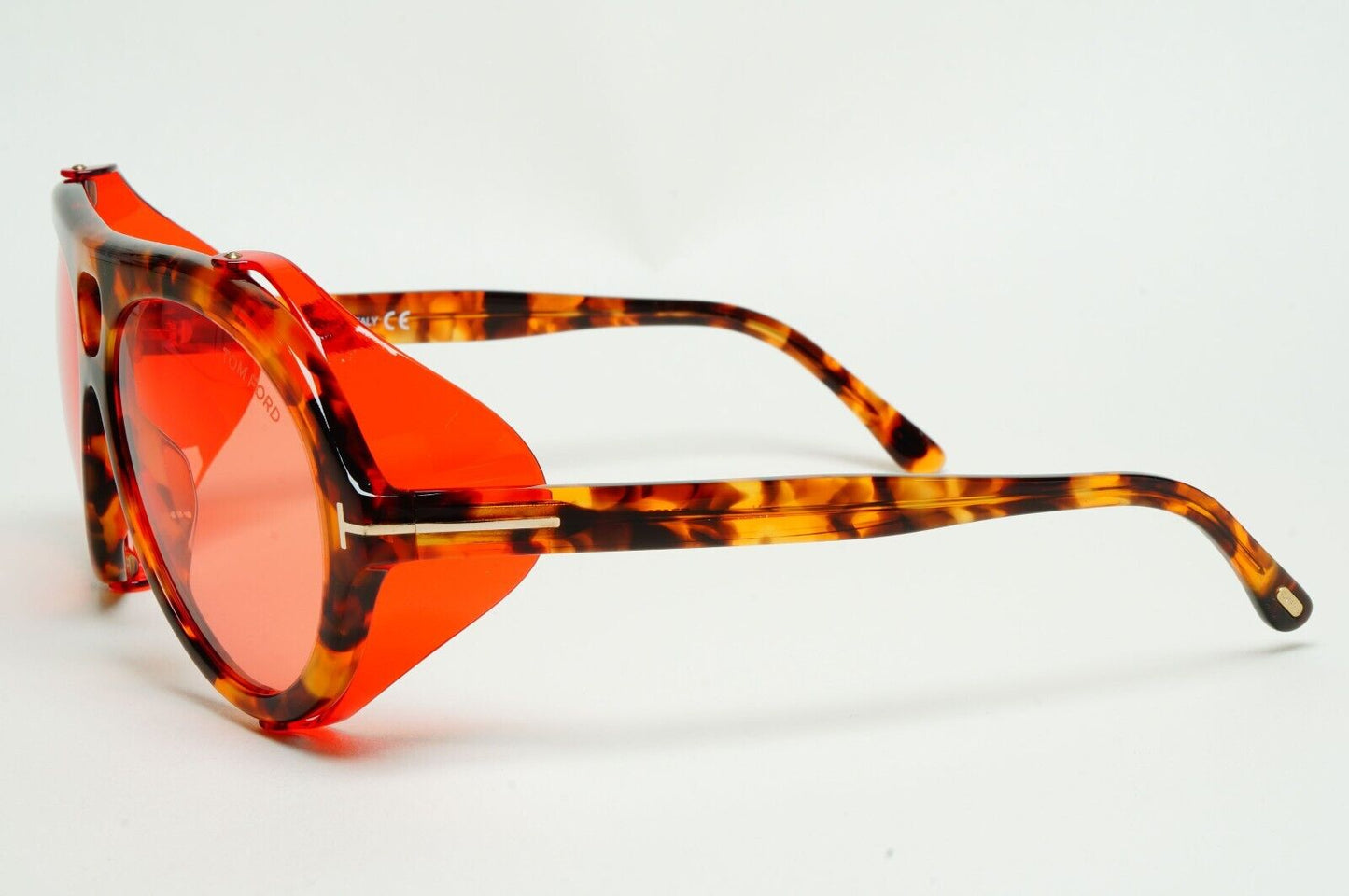 Tom Ford Sunglasses Neughman Brown Rose Red Rose Side Shields FT0882 TF 882 54S