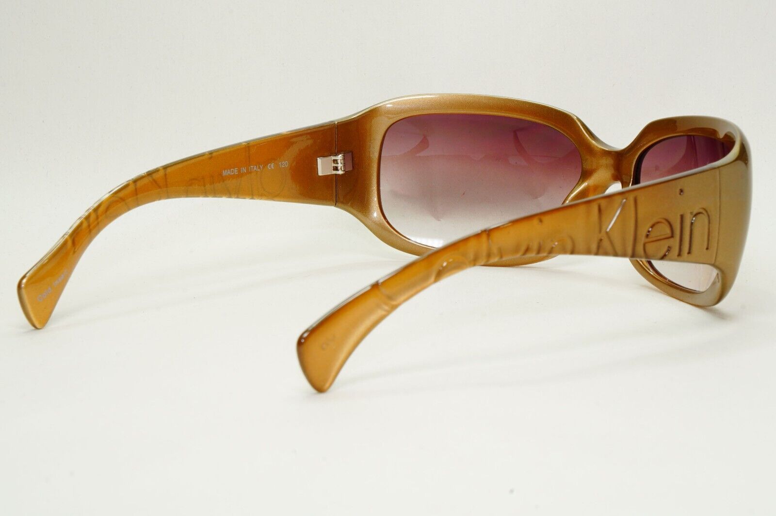 Calvin Klein Sunglasses 2005 Vintage Brown Wrap Gradient 838S 155 121124