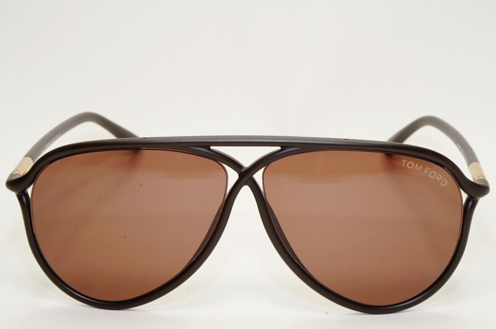 Tom Ford Sunglasses Maximillion Dark Brown Pilot Gold FT0206 TF 206 48J 59mm [a]
