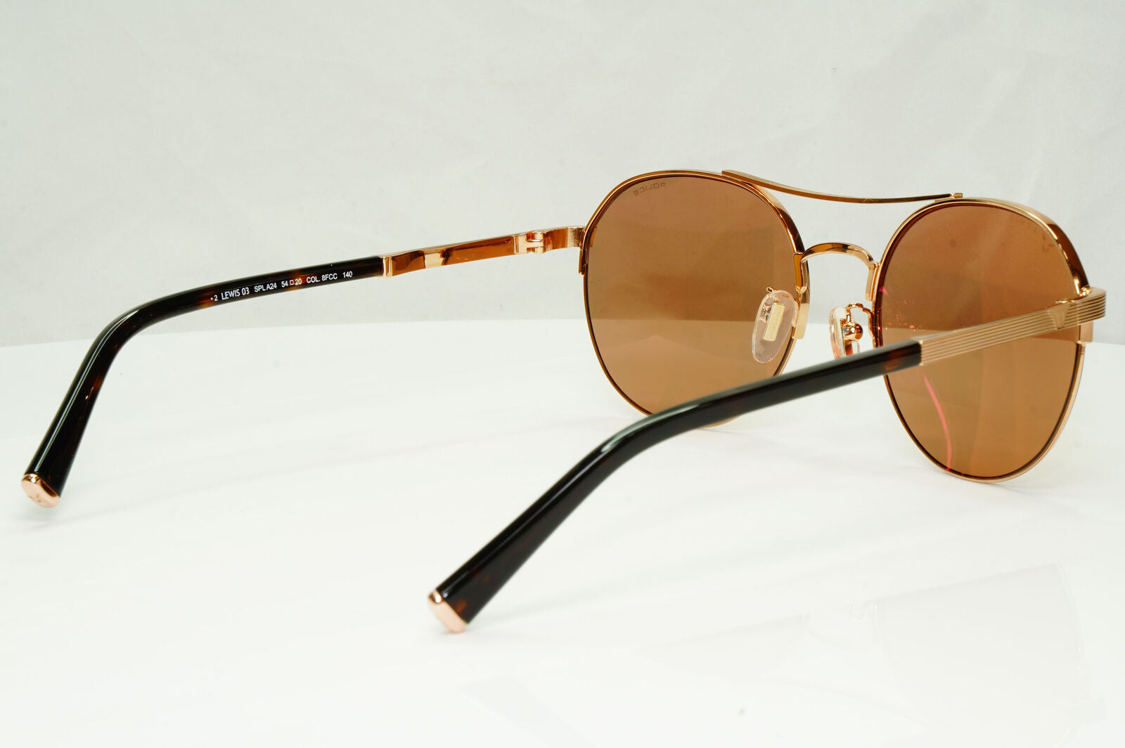 Police Lewis Hamilton F1 Sunglasses Gold Copper Mirror Round SPL A24 COL 8FCC