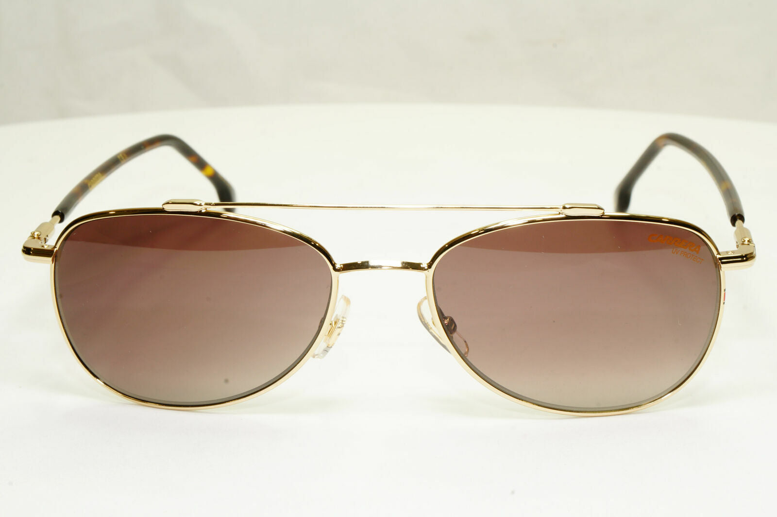 Carrera Gold Sunglasses Pilot Brown Gradient Fade Mens Metal 224 06JHA 55mm