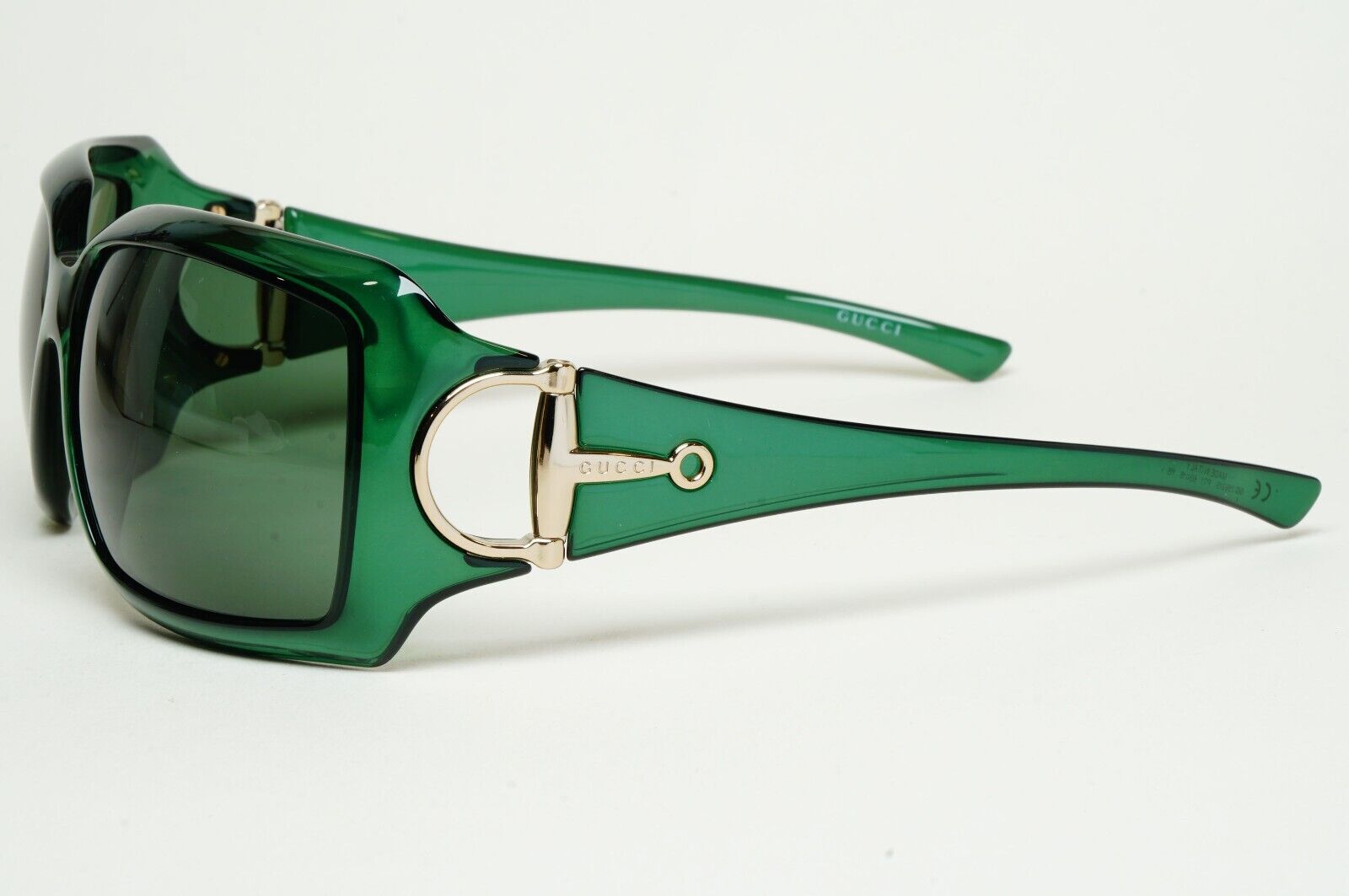 Gucci Sunglasses 2005 Vintage Horsebit Green Gold Square GG 2562/S PT1 070125
