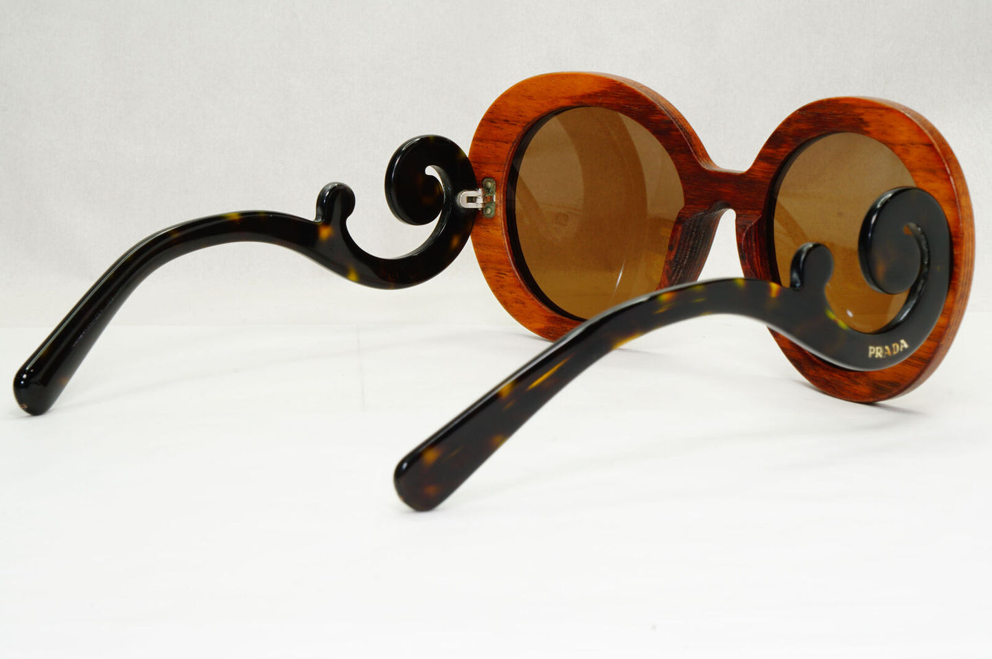 Prada Sunglasses Wood Swirl Raw Edition Brown PR27RS SPR 27R IAM-6S1 120124
