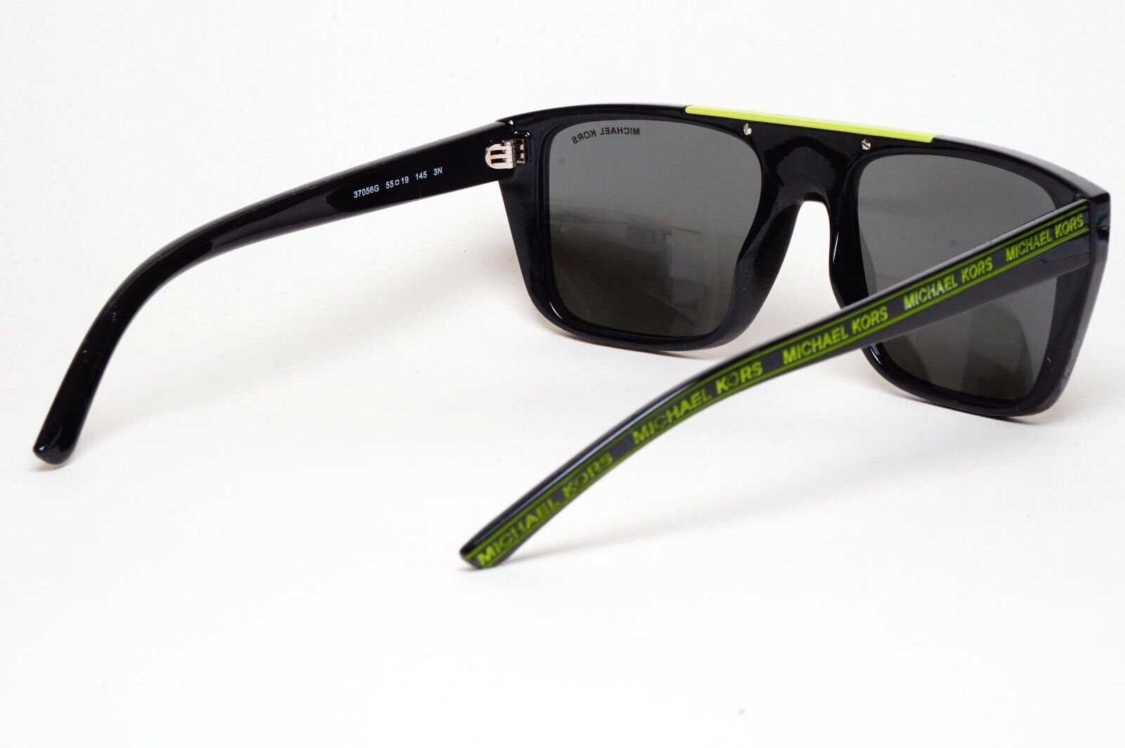 Michael Kors Sunglasses Black Square Grey Gunmetal Mirror MK 2159 Byron 3705/6G