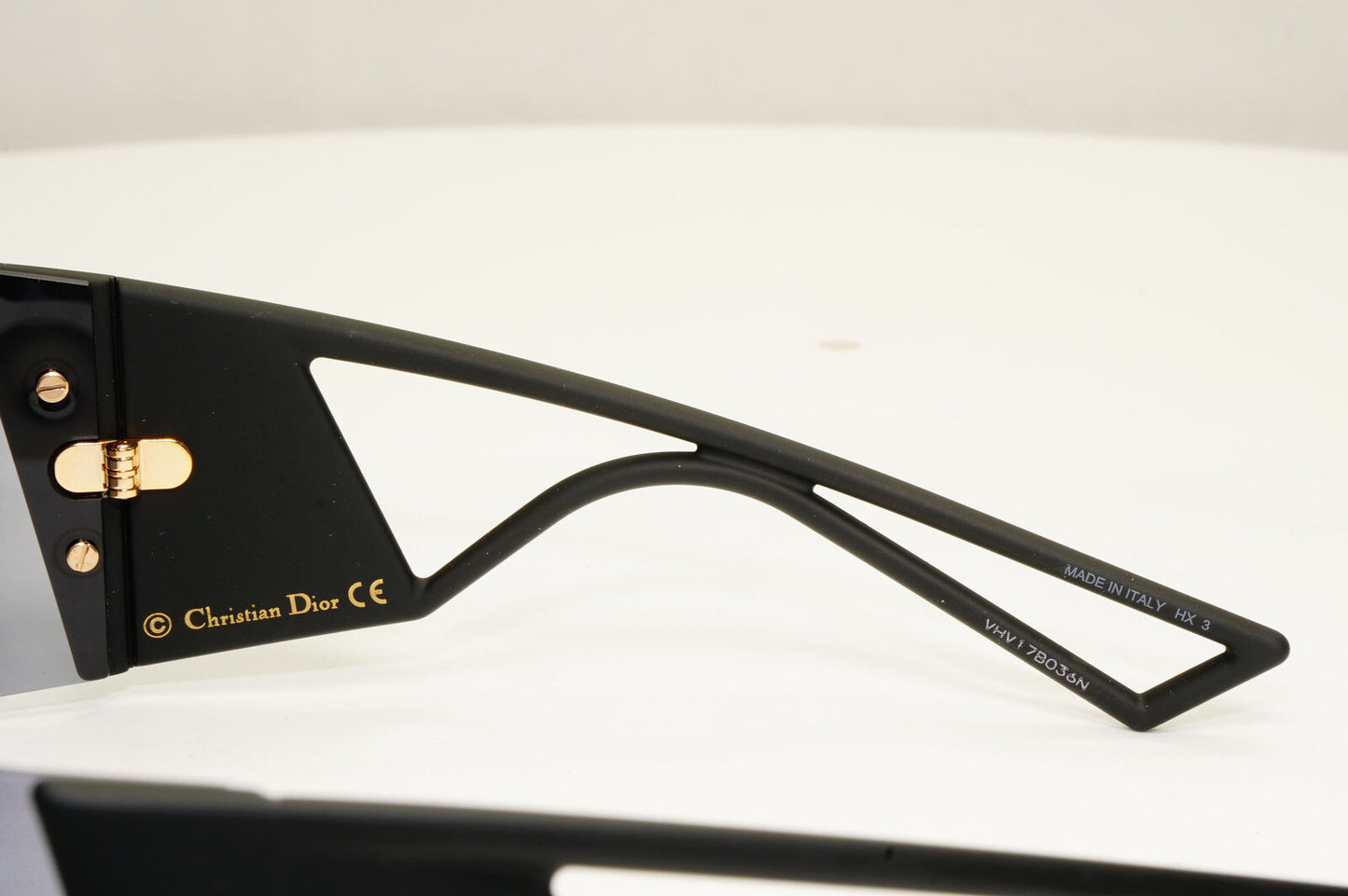 Dior Kaleidiorscopic Sunglasses Shield Visor Mask Black Grey Gold 003IR