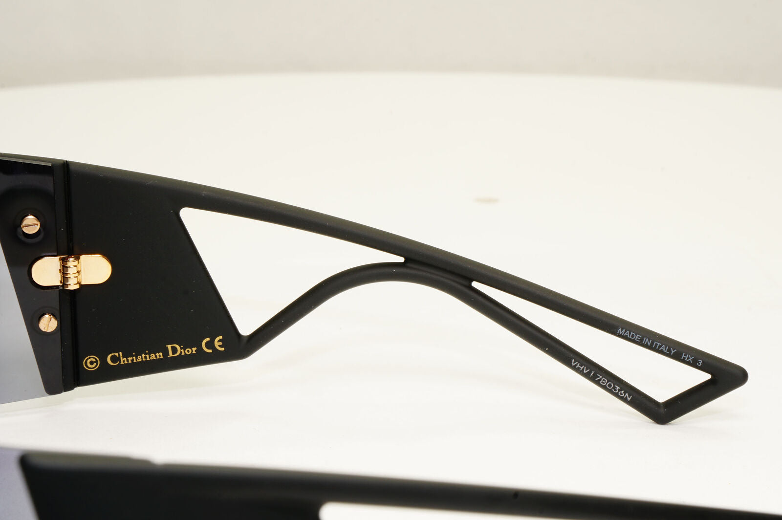 Dior Kaleidiorscopic Sunglasses Shield Visor Mask Black Grey Gold 003IR