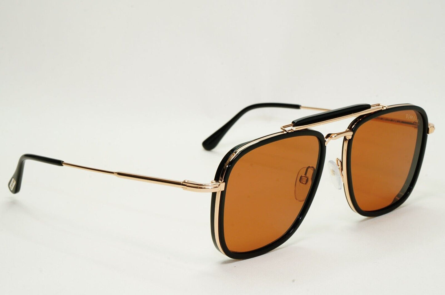 Tom Ford Sunglasses Huck Gold Black Brown Navigator Square FT0665 TF 665 01E