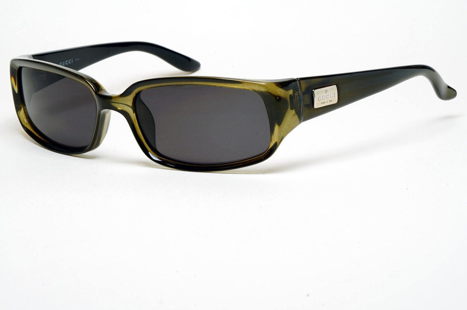 Gucci Sunglasses 1998 Vintage Rectangle Olive Green Black GG 2454/S 6EV 220125