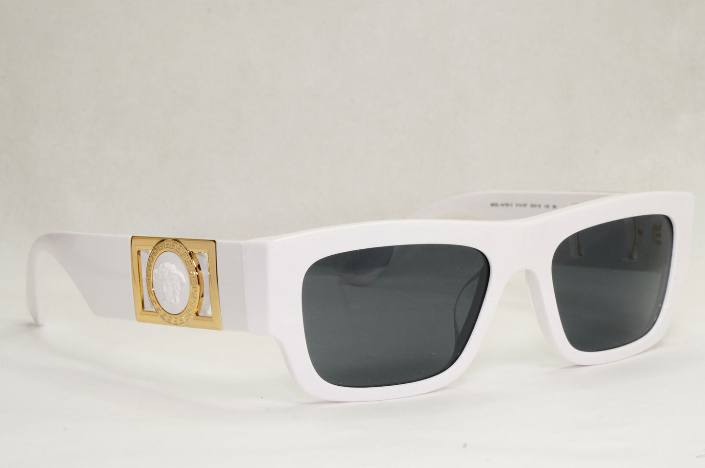 Versace Sunglasses White Gold Medusa Grey Square MOD VE 4416-U 314/87 53mm