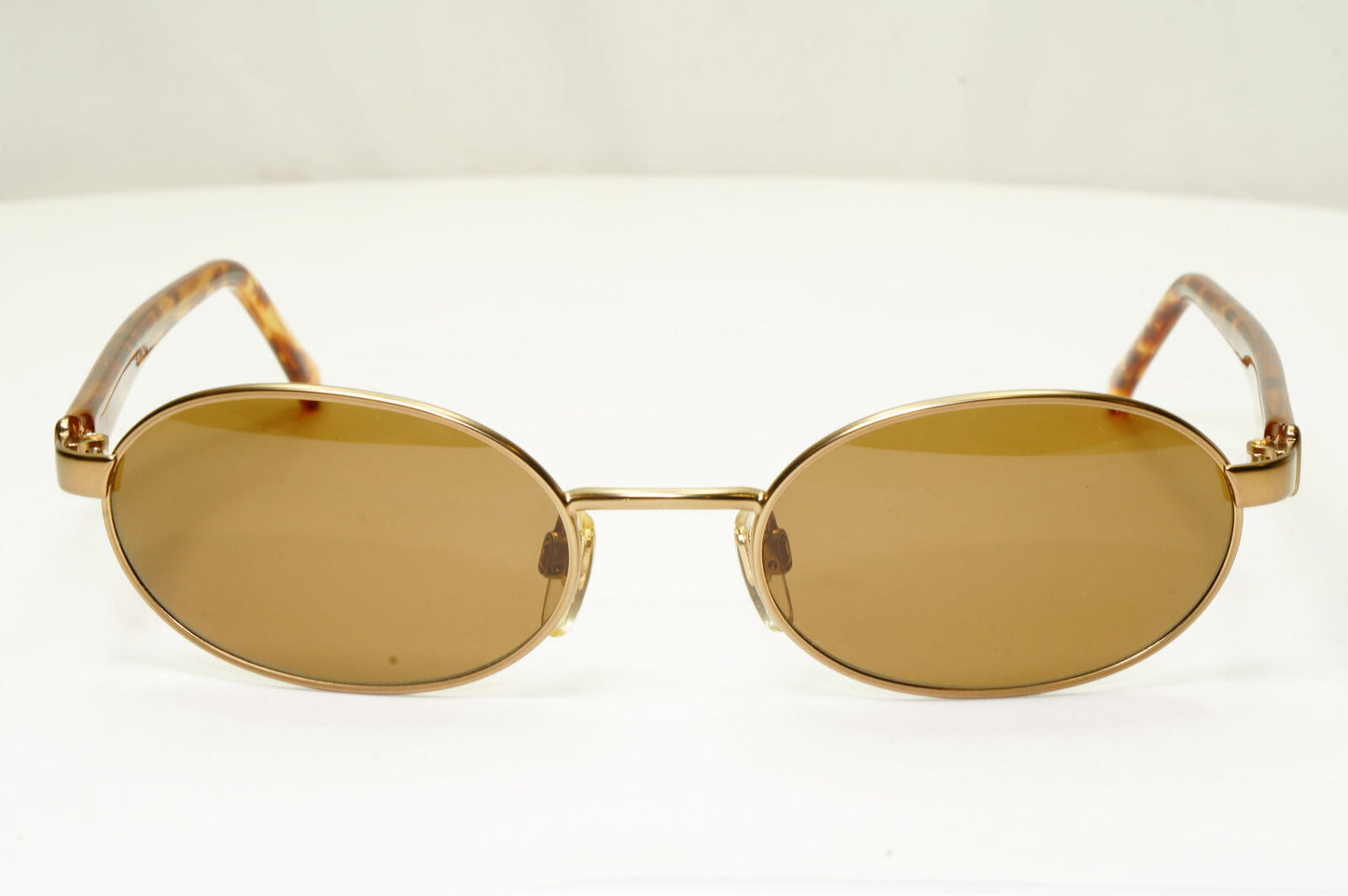 Emporio Armani 1997 Vintage Sunglasses Mens Womens Oval Bronze Metal 106-S 884