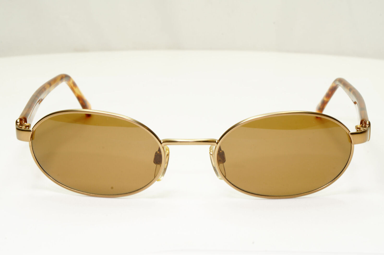 Emporio Armani 1997 Vintage Sunglasses Mens Womens Oval Bronze Metal 106-S 884