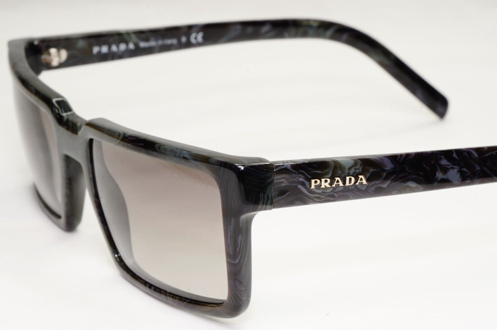 Prada Sunglasses Technique Grey Marble Gradient Square PR03SS SPR 03S UEK-0A7