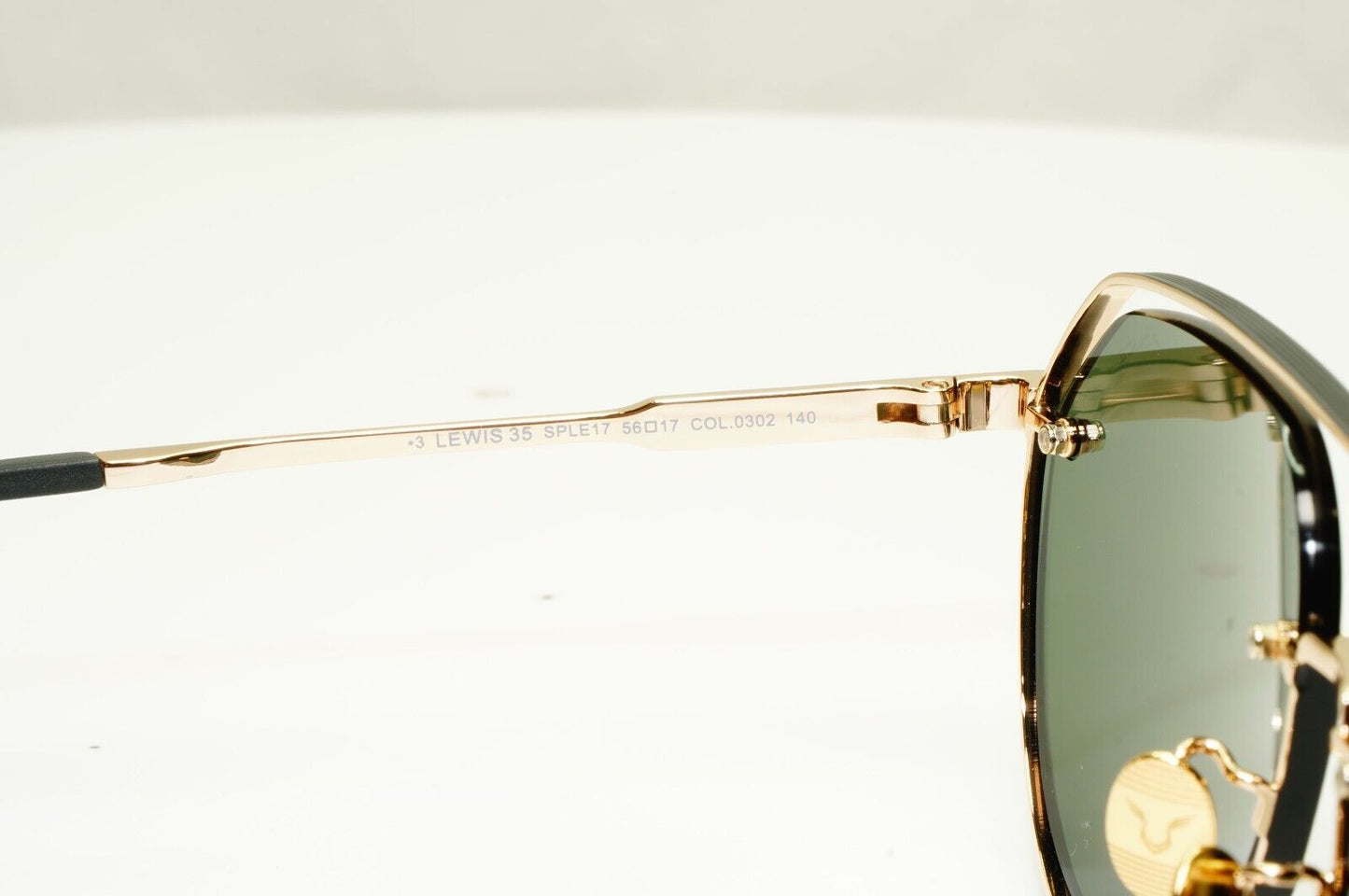 Police Lewis Hamilton F1 Sunglasses Gold Green Metal Pilot SPL E17 COL 0302