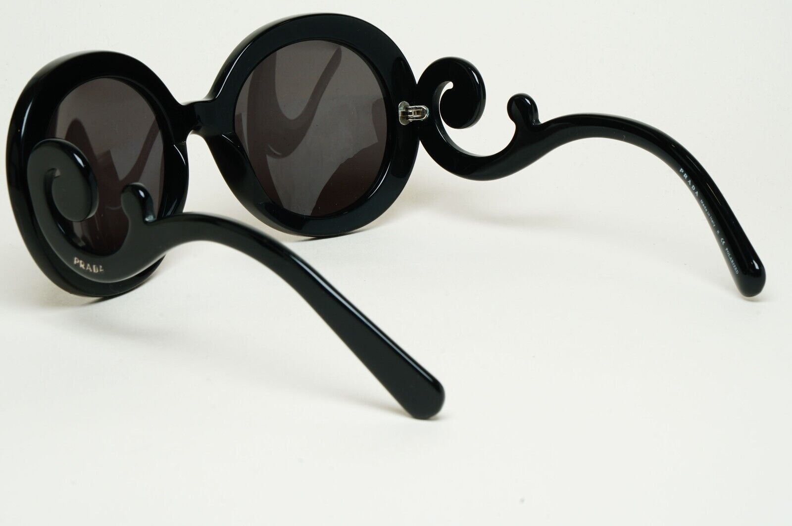 Prada Sunglasses Baroque Swirl Round Black PR27NS SPR 27N 1AB-5W1 060125